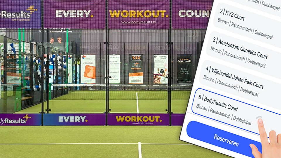 Baansponsoring bij Padelcentrum Bol