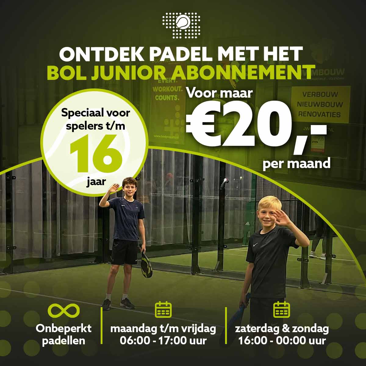 junior abonnement padelcentrum bol